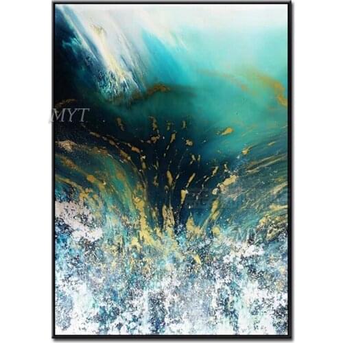 The Waterfall Splash Abstract Oil Painting Modern Wall Art Living Room Picture Home Decoration Painting Unframe 100% Handmade