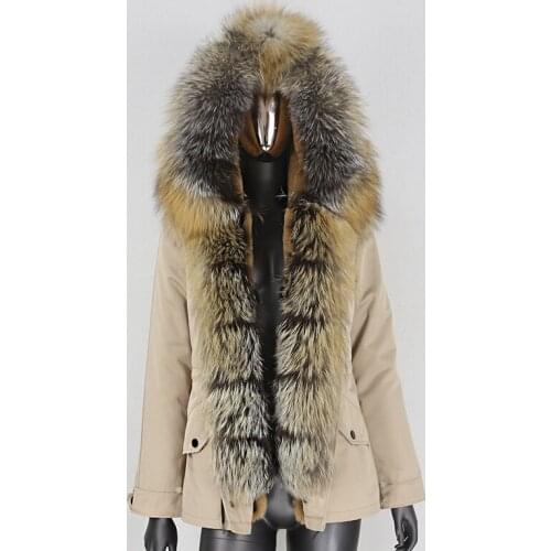 BLUENESSFAIR 2020 Waterproof Real Fur Parka Natural Fox Fur Collar Hood Coat Winter Jacket Women Thick Warm Streewear Outwear