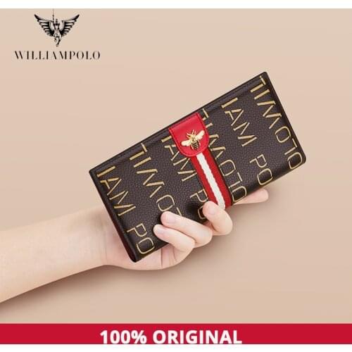 Williampolo Womens Wallet Made Of Leather Business Card Holders 2021 Fashion Luxury Design Purse For Female #215268