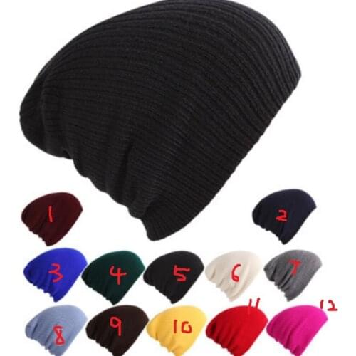 120pcs/lot new fashion knitted candy color hip-hop beanie hat cap