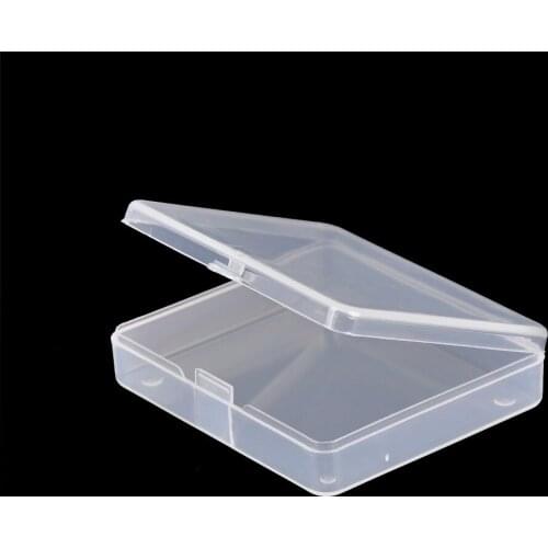 Plastic Clear Storage Box Jewelry Parts Container Case Organizer 7.3*6.3*1.6cm 2PCS/LOT