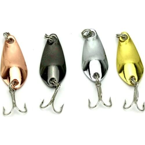 20pcs 3.5cm 3.7g 8#japan hooks Spinner spoon fishing lures metal pike peche trout bass fishing baits isca pesca fishing tackles