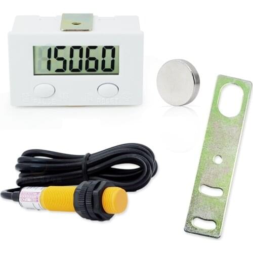 5 Digital Display Counter Kits Magnetic Sensor Switch Micro Switch Push Button Switch Limit Switch with 2 Meters Wire
