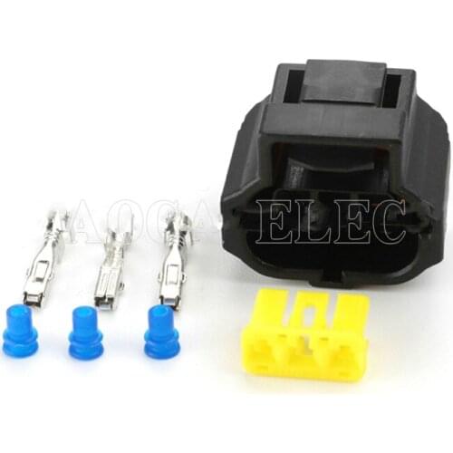 5SET 174357 3P car wire connector ecu male female wire connector fuse plug terminal socket 184032-1