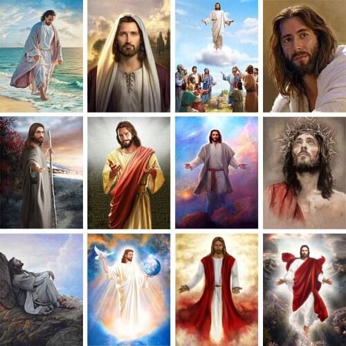 5D DIY Diamond Painting Religion Full Square Round Picture Diamond Embroidery Icon Jesus Christ Home Decor Art