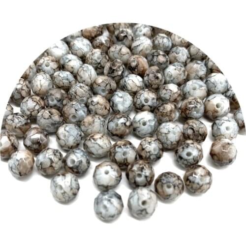 6/8/10mm Mixed Colors Austria Faceted Glass Beads Loose Spacer Round Beads for Jewelry Making DIY Bracelet necklace #005