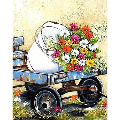 New hot 5D DIY Diamond Painting Full Square /Round Diamond Embroidery Daisy flower Mosaic Painting Decoration Home Crafts TY343