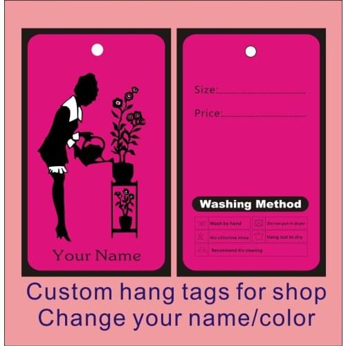 Garment hang tags custom print clothes hang tags,fashion hand make price label ,can be print your logo on it template 018