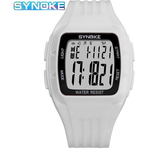 SYNOKE Sports Watches Mens LED Electronic Digital Watch Man Waterproof Countdown Military Clock Multifunction Relogio Masculino