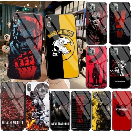 CUTEWANAN Hot game Metal Gear Solid Soft Phone Cover Tempered Glass For iPhone 11 Pro XR XS MAX 8 X 7 6S 6 Plus SE 2020 case