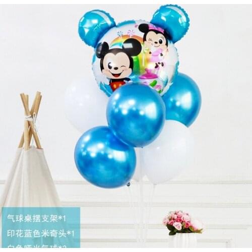Disney Theme Decoration Balloon Set Childrens Birthday Party Mickey Minnie Aluminum Film Balloon Combination Party Supplies