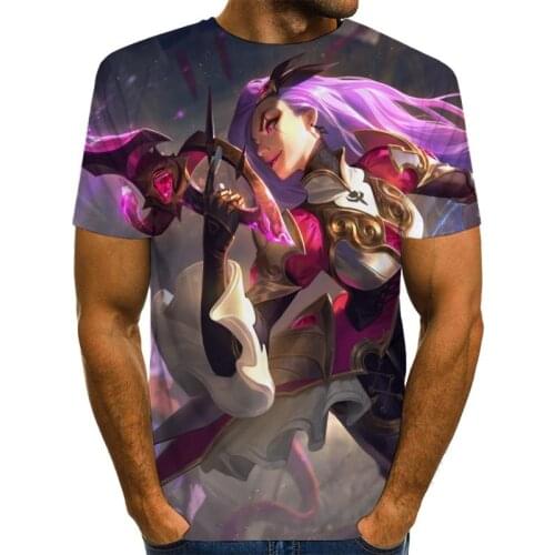 Men Graphic T Shirts Round Neck 3D Print Summer Short Sleeve Daily Tops League of legends Tees
