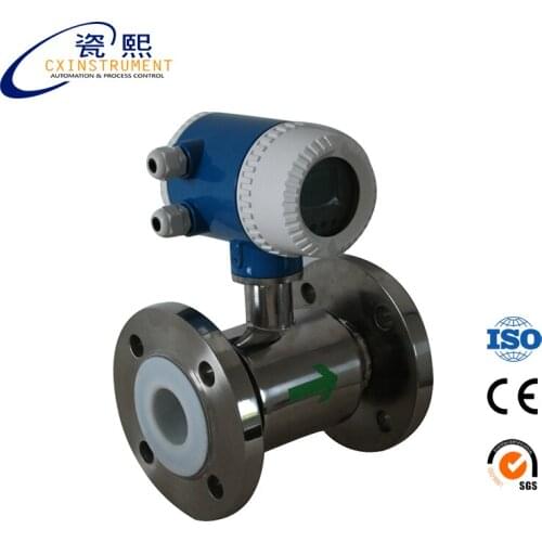 DN25 Pulse and 4-20mA output PTFE lining SS316L electrode remote type IP68 Flow meter water flow meter