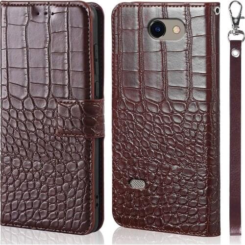 DOREXLON Crocodile Leather Case for LG L Bello 2 II X155 X150 magnet clasp Business Flip Cover Mobile Phone Cases