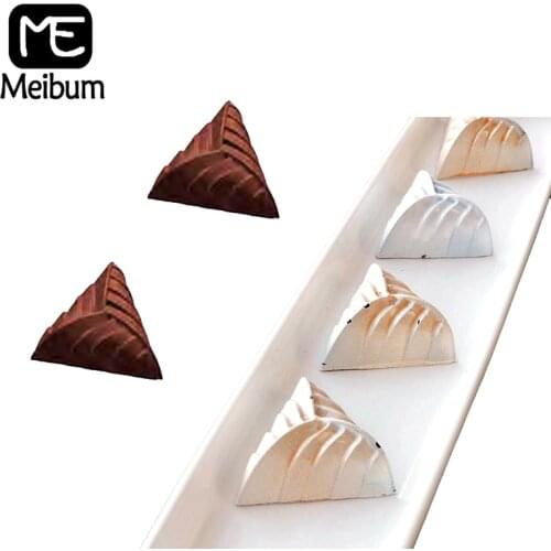 Meibum 18 Cavity Chocolate Mold Triangular Pattern Child Candy Chunk Polycarbonate Mould Decoration Confectionery Baking Tray