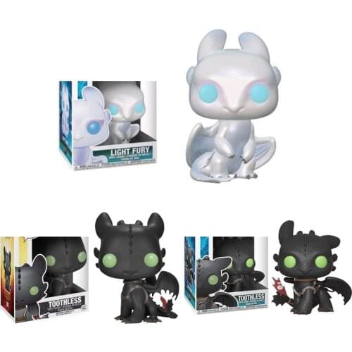 FUNKO How To 686# Train Your Dragon Toothless Light Fury 687# Figure Model Toy 10cm PVC Doll Collection Toys for Children Gifts