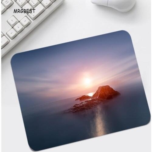 Sea Sunset Beautiful Printed Small Size Mice Pad Cheaper Easy To Carry Natural Rubber Material Desktop Pads