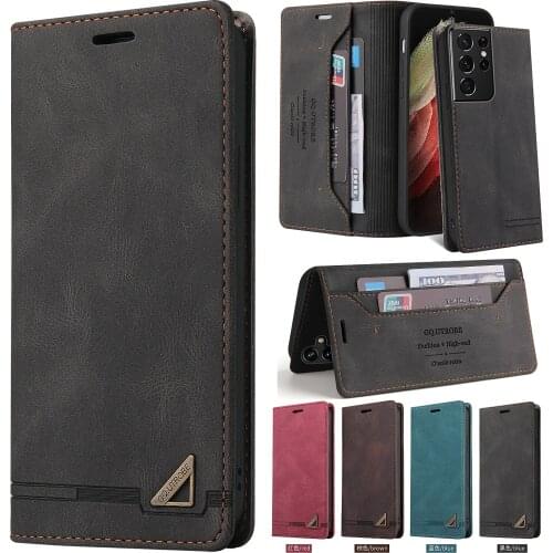 Magnetic Flip Leather case For Samsung Galaxy S21 S20 FE Ultra S10 S9 S8 Note 20 10 9 8 Plus F62 M31S A6 A7 A8 2018 Wallet Cover