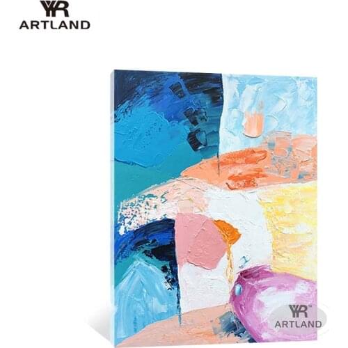 Beautiful picture for wall decor Hand painted abstract oil painting colorful landscape texture art poster for living room sofa