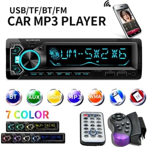 Colorful Lighting 12V Dual USB Handsfree Call U Disk Car Player Mp3 Music Stereo Adapter Bluetooth Radio Receiver