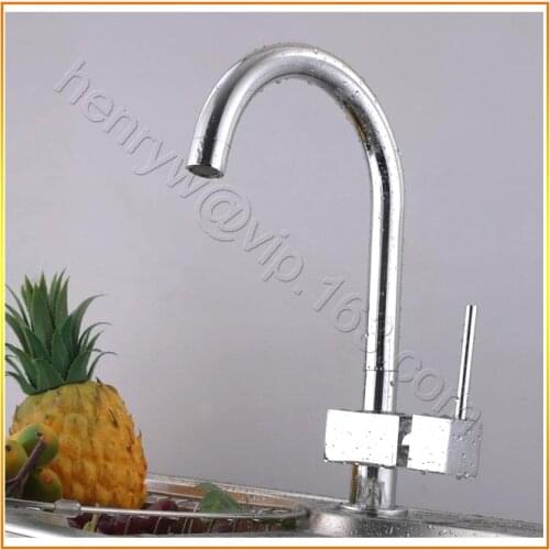 L15719- Luxury Brass Kitchen Faucet Polish and Chrome Finish Sink Mixer