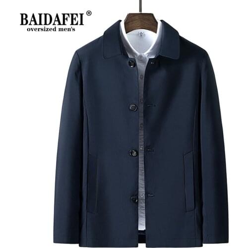 BAIDAFEI Mens Jacket-Lightweight Casual Spring Fall Thin Bomber Single Breasted Pockets Coat Outwear