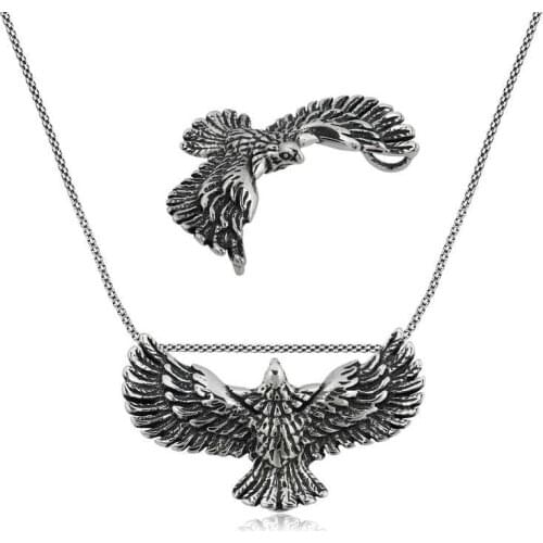 Silver Eagle Men 'S Necklace