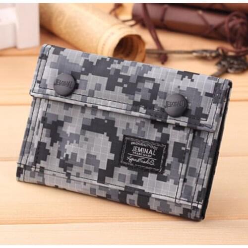 Mens Canvas Clutch Wallet ID Bifold Camo Credit Card Holder Purse Mesh Pocket G5AE