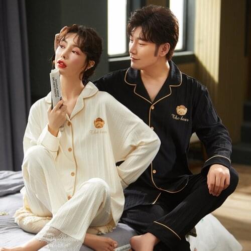 2021 New Fashion HomeSpring And Autumn Comfortable Cotton Fabric Cartoon Cute Animal Long-Sleeved Pajamas Set Home Service Set