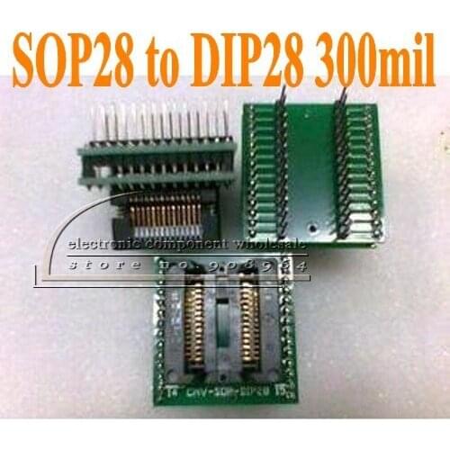 Wholesale 5pcs/lot SOP28 to DIP28 wide 300mil programmer IC adapter socket freeshipping