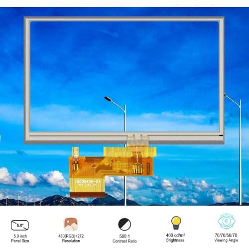 Original 5 Inch LVDS LCD screen AT050TN34-V1 Resolution 1920*1200 Brightness 400 Contrast 500:1