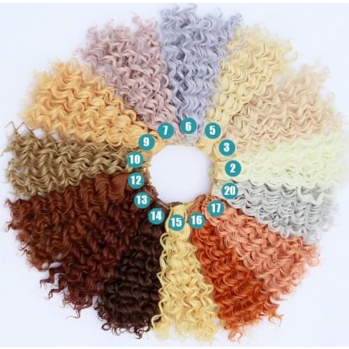 Msiredoll bjd wig Accessories 1piece 20*100CM doll hair for 1/3 1/4 1/6 1/12 Gradient Color Natural bjd wigs diy Free shipping