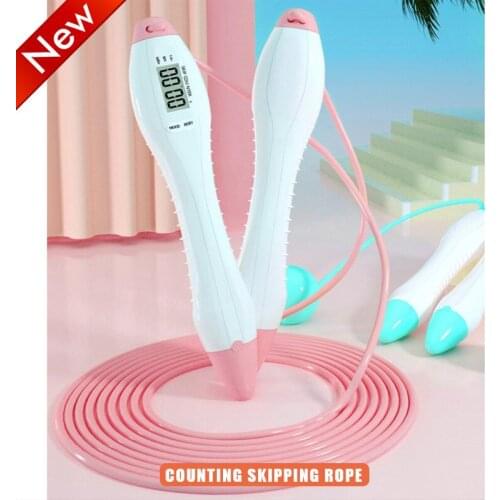 2.87M Digital Counting Jump Rope Skipping Fitness Weight Loss Rope Calorie Counter Adjustable Cordless Rope For Train Exercise