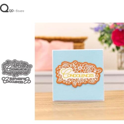 Words Lace Border Cutting Dies Stamps Dies Scrapbooking Mold Cut Handmade Tools DIY Craft Decoration Metal Die Cuts New 2020