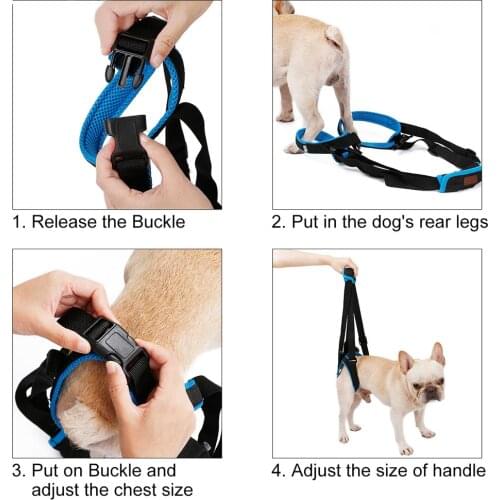 Pet Dog Auxiliary Belt Harness Assist Lift Support Rehabilitation Belt for Elder Sick Dog D1