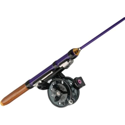 70 cm 50 cm Winter Metal Fishing Reels Ice Fishing Rods Mini Flexible Elastic Carbon Bait Casting Rod Anti Slip Wood Color Handl