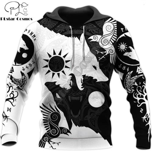 Geri and Freki Of Odin 3d All over Printed Hoodie Harajuku Streetwear hoodies Sweatshirt Unisex Casual Jacket Tracksuits DW0130