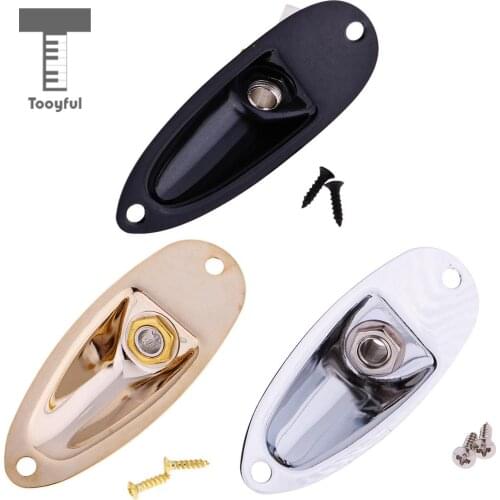 Tooyful Boat Style Output Jack Plate Sockek with Screws For Strat Guitar 3pcs
