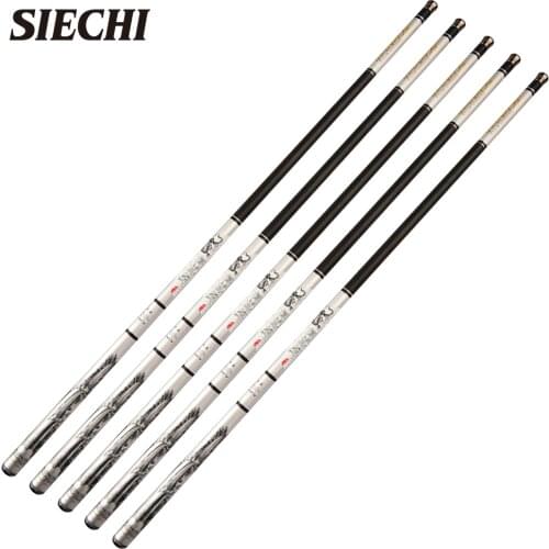 SIECHI Hardness High Quality Super Hard Light Telescopic Fishing Rod Hard Hand Pole 3.6/4.5/5.4/6.3/7.2M Freshwater Stream Rod