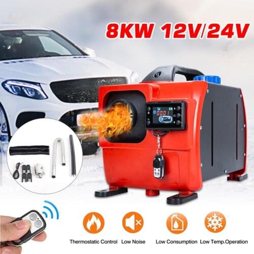 All In One 12V Car Diesels Air Parking Heater 8KW For Trucks Motor-Homes Boats Bus +LCD Key Switch+Remote+Silencer