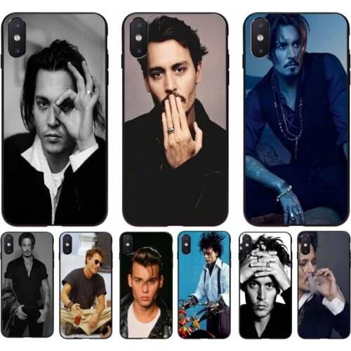 Yinuoda Johnny Depp Black TPU Soft Rubber Phone Cover For iPhone 11 8 7 6 6S Plus X XS MAX 5 5S SE 2020 XR 11 pro Cover