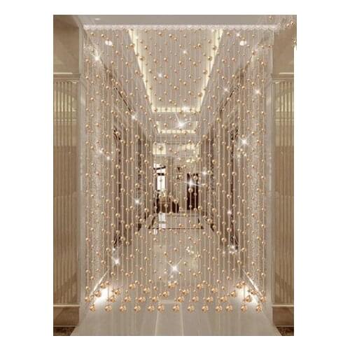 Bead curtain crystal partition living room porch hallway toilet screen Fengshui household door curtain decorative curtain withou