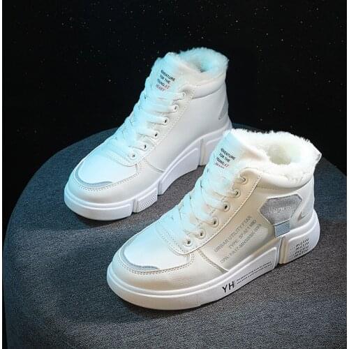 2020 Women Boots Warming Lace Winter Outdoor Snow Boots Plush Casual Shoes Female wear Footwear zapotos mujer Hot sneakers JXX90