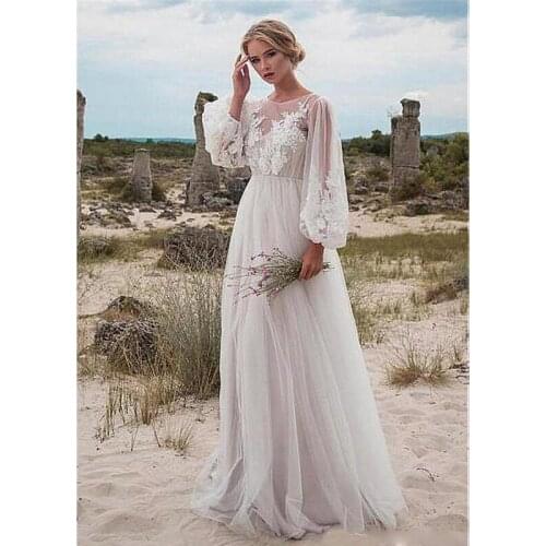 Fabulous Tulle Jewel Neckline Natural Waistline A-line Wedding Dress With Beaded Lace Appliques