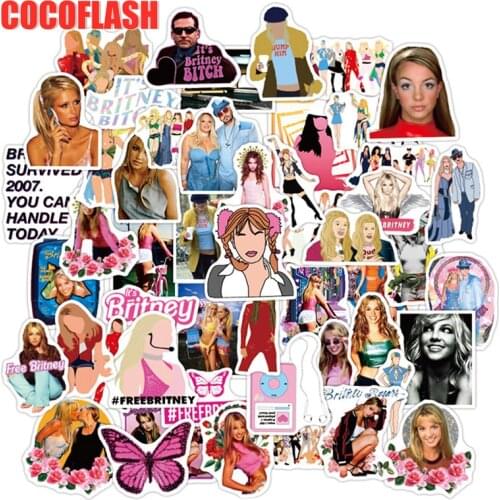 10/50 Pcs/lot Britney Jean Spears American Singer Cartoon Mix Waterproof Stickers For Diy Case Laptop Helmet Skateboard Luggage
