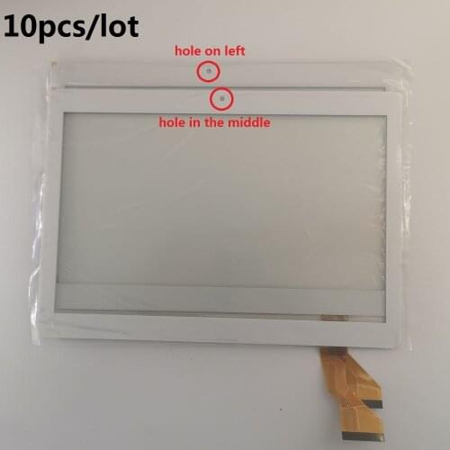 10pcs/lot for YUNTAB Tablet K107 HN LNMBBS K107 capacitive Touch screen Digitizer glass External screen Sensor 1040-FPC-V1 white