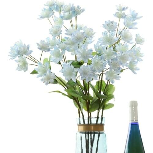 3pcs New artificial flower snow lotus high-grade fake flower 3D printing color flower home Christmas wedding decor dandelion
