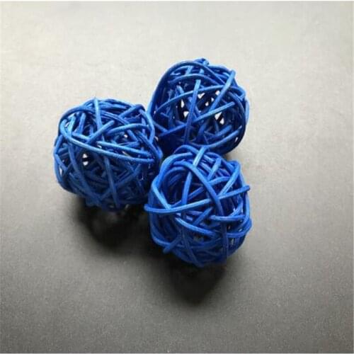 35pcs Thailand Dark Blue Rattan Ball Sepak Takraw for led Lights Garland For Hotel Bar Wedding Party Room Decor
