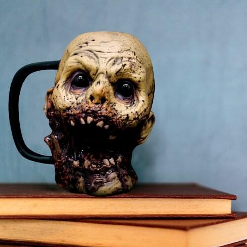 1Pcs 3D Skull Mug Gothic Style Halloween Decoration Skeleton Cup Beer Man Gift Halloween Scaring Mug Coffee Mugs