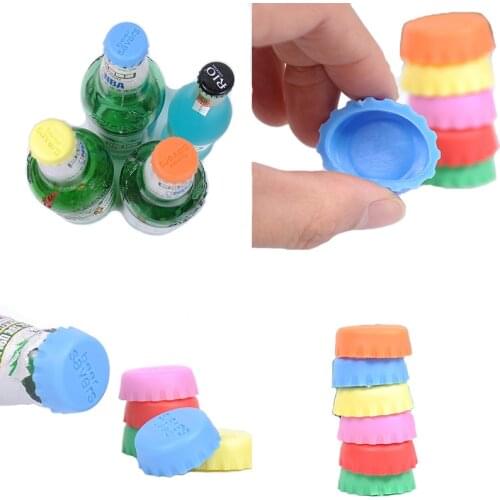 6 Pcs/set Kitchen Bar Silicone Wine Glass bottle Stopper Tool Leak Free Cap Fresh Keeping Beer Beverage Champagne Closures